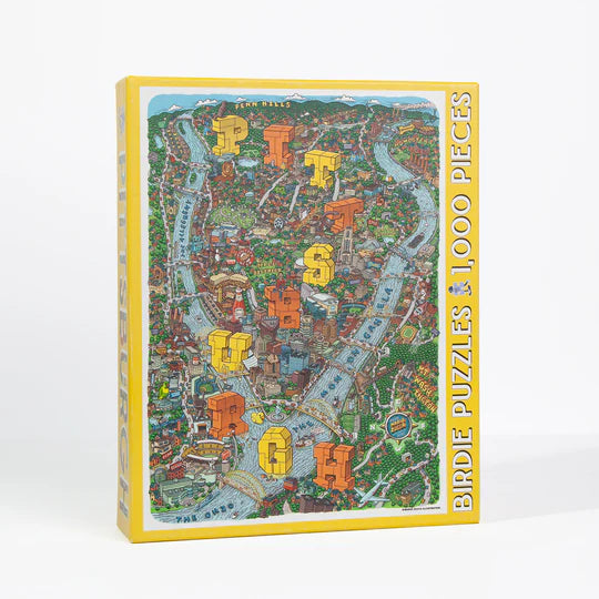 Box of city puzzle of Pittsburgh