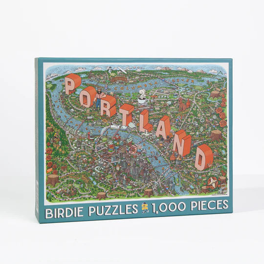 Box of city puzzle of Portland