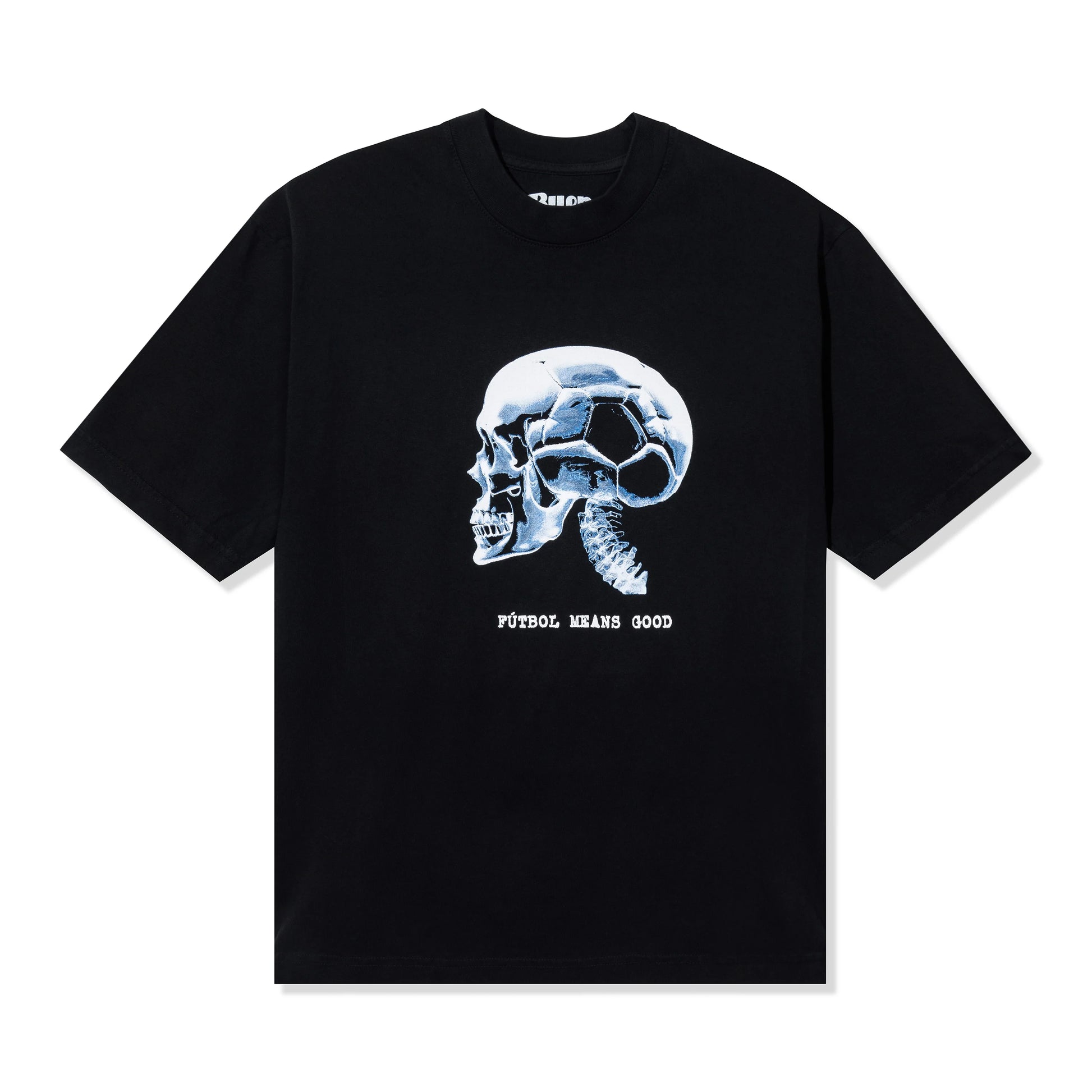 Image of black t-shirt with skull