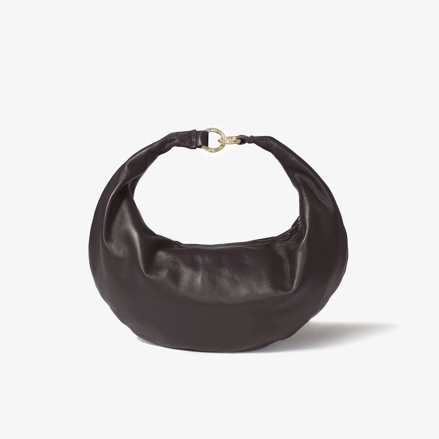 chocolate brown leather bag