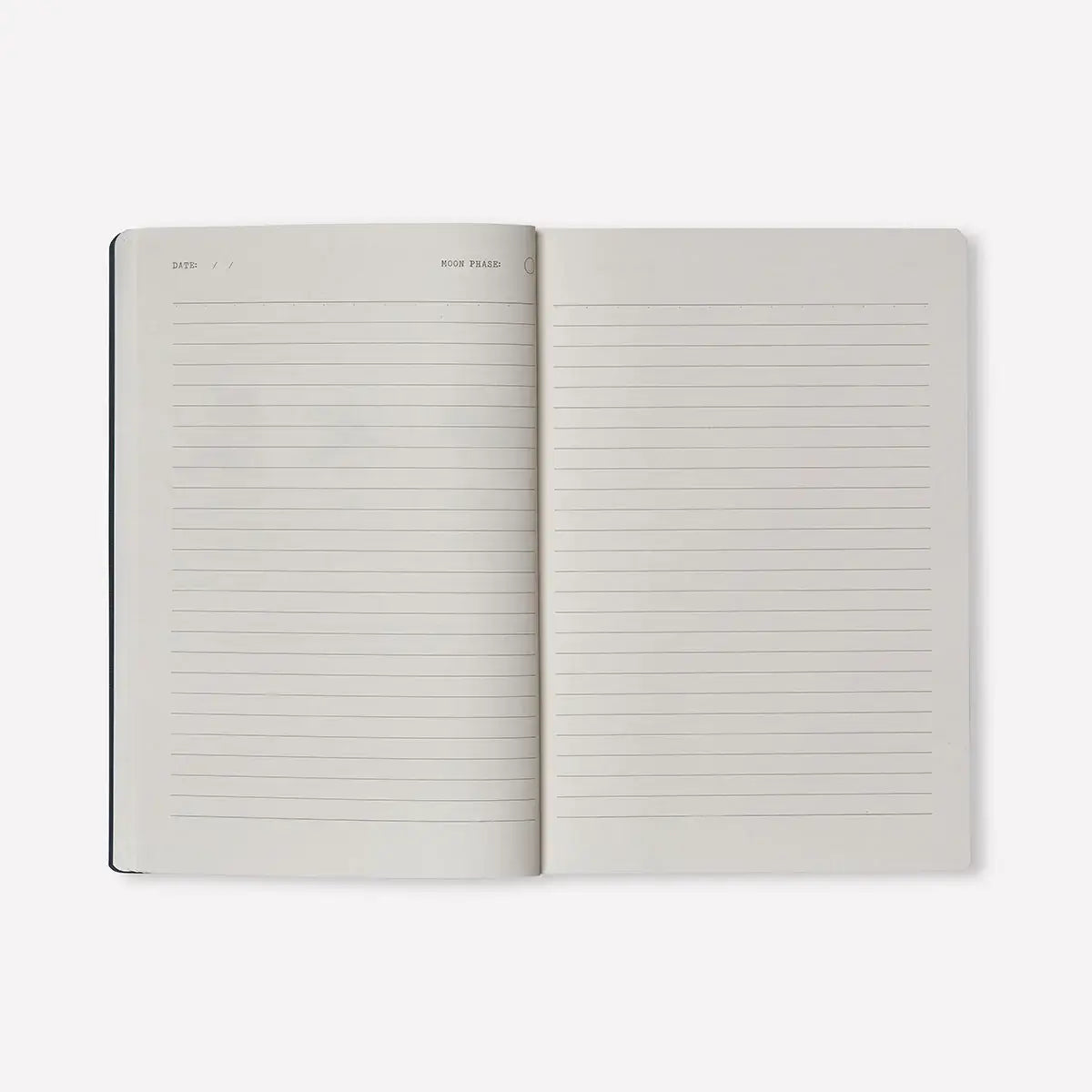 zodiac journal lined pages with moon phase tracker