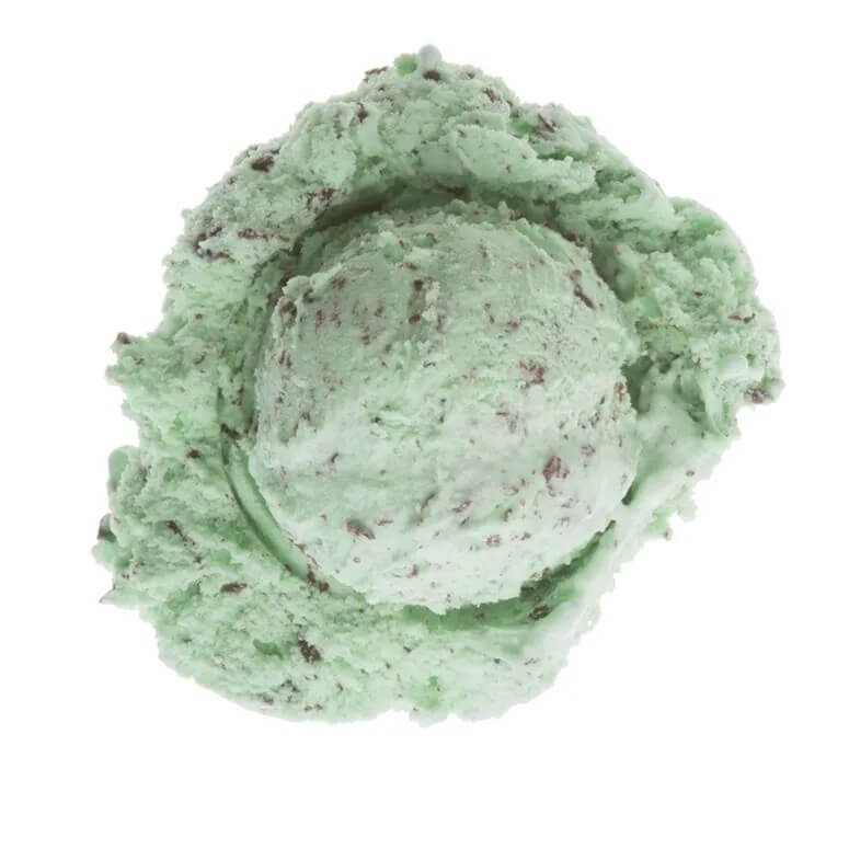 top view of ice cream mint