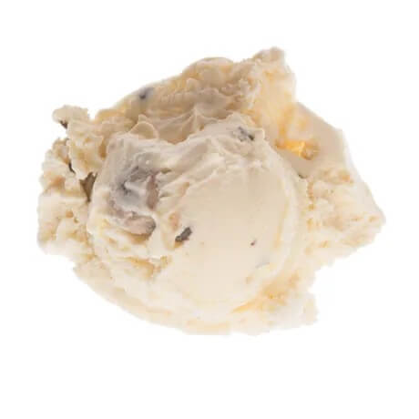 top view of ice cream chocolate chip cookie dough