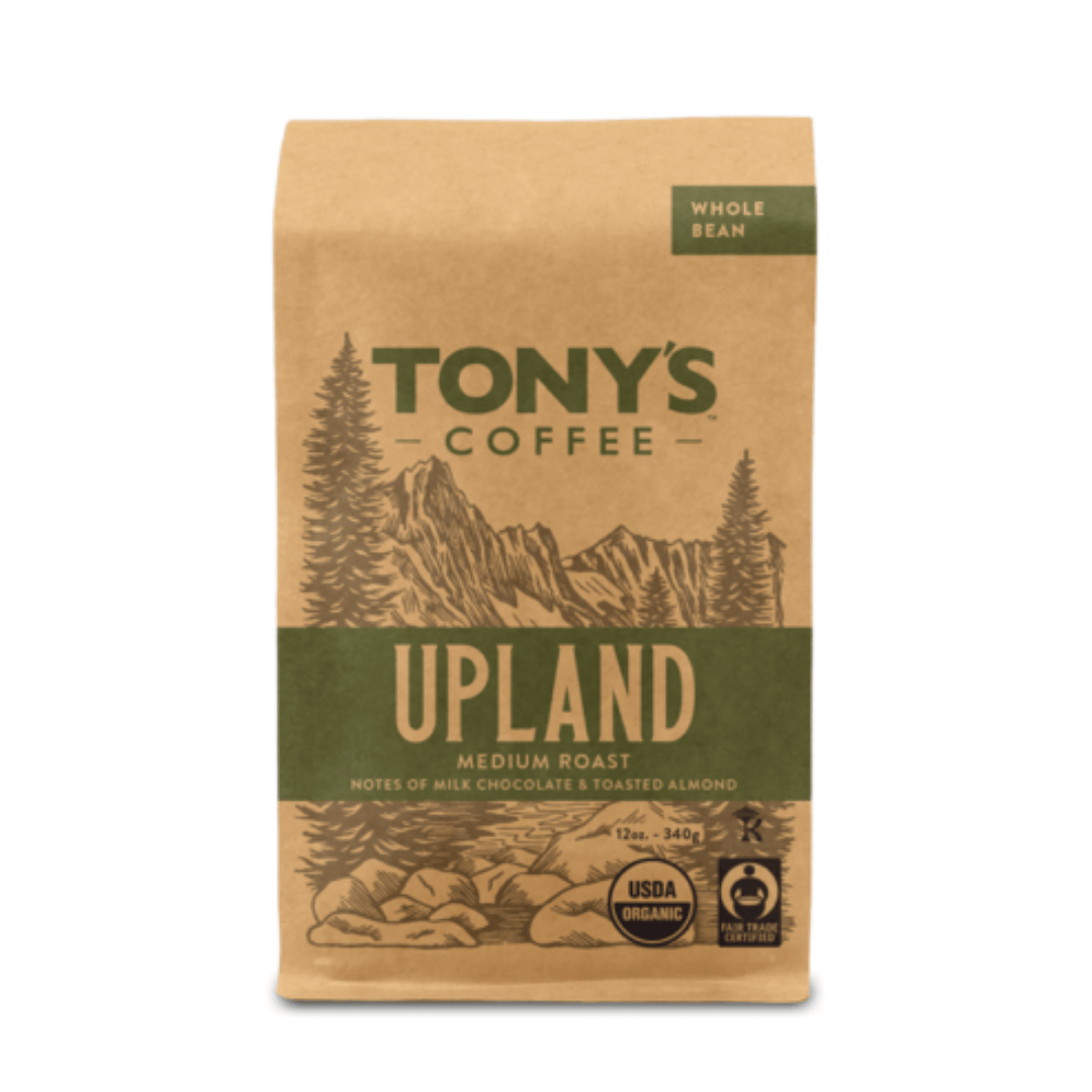 Bag of Tony's coffee UPLAND blend flavor