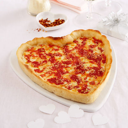 Heart Shaped Chicago Deep Dish Pizza