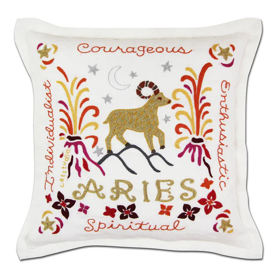 Zodiac Embroidered Pillows