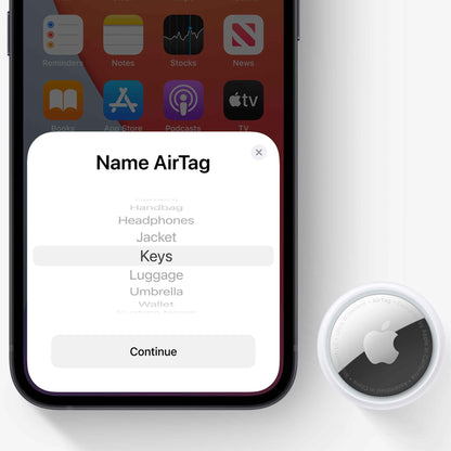 apple air tag setup page