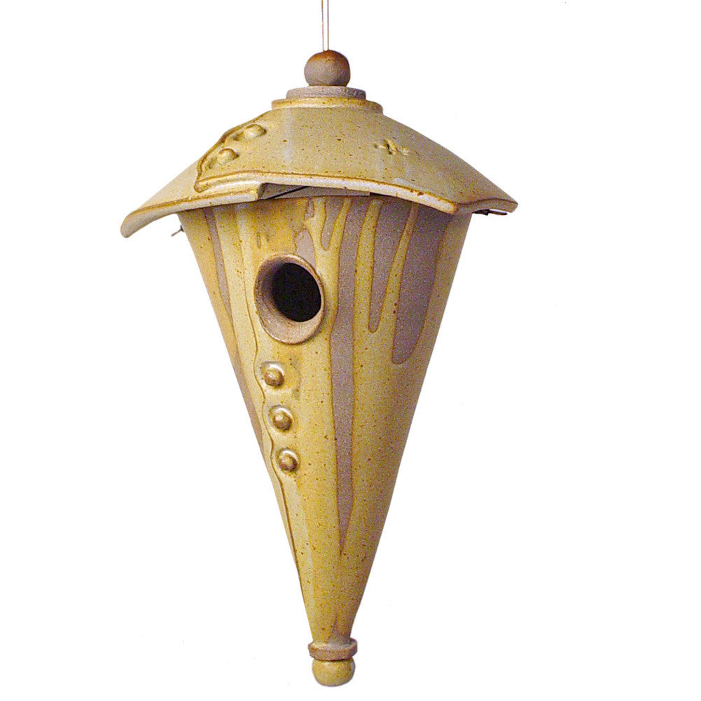 yellow birdhouse