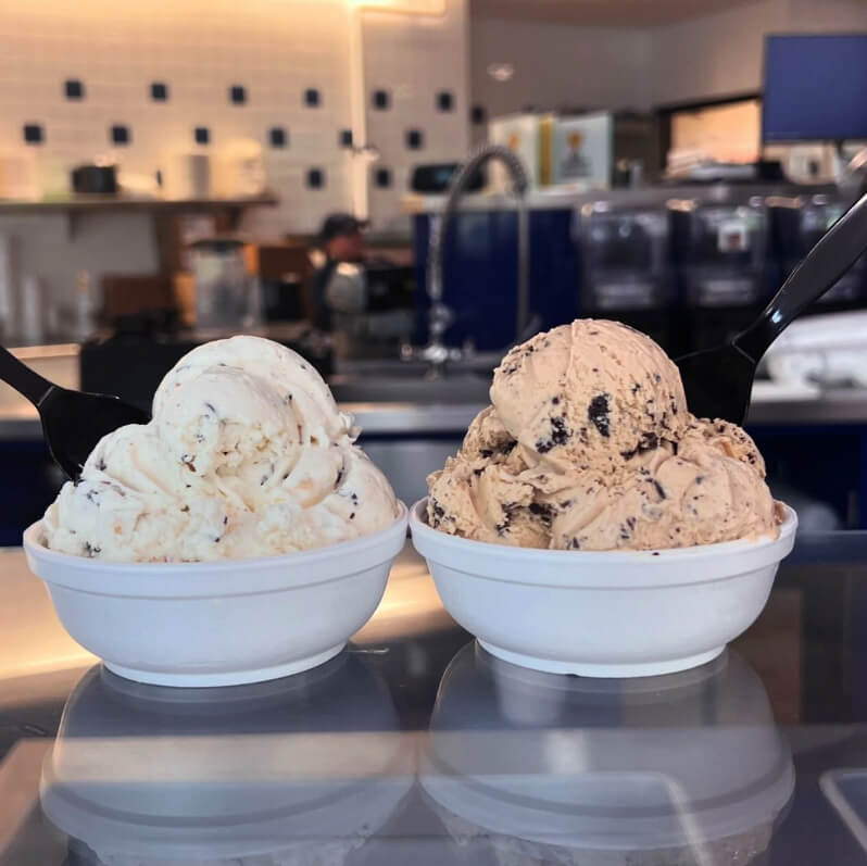 two ice cream cups from penn state creamery