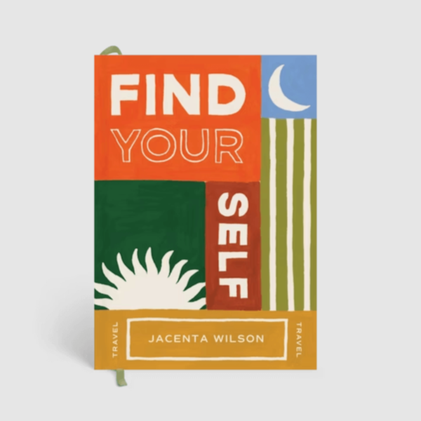 find yourself written boldly on travel journal cover