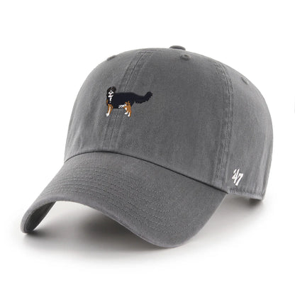 bernese mountain dog embroidered on gray hat