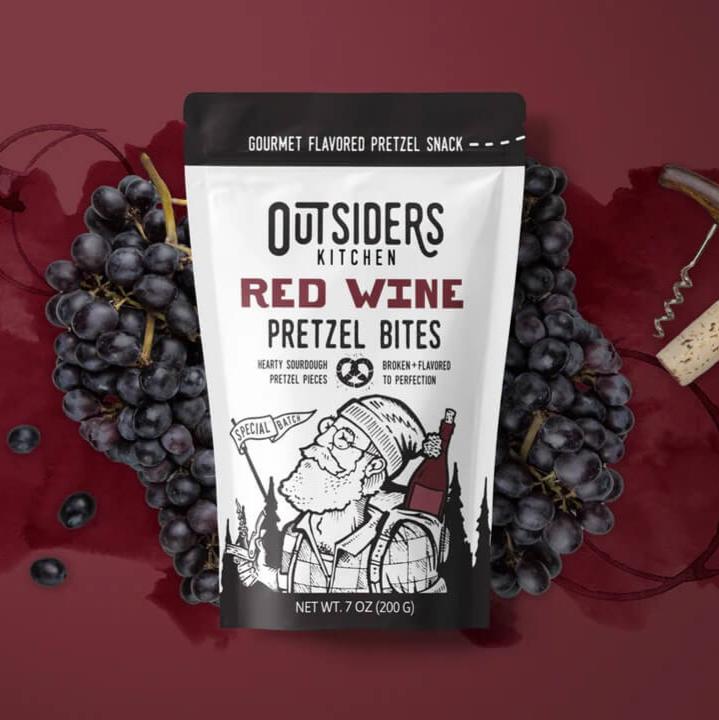 pretzel bites red wine flavored