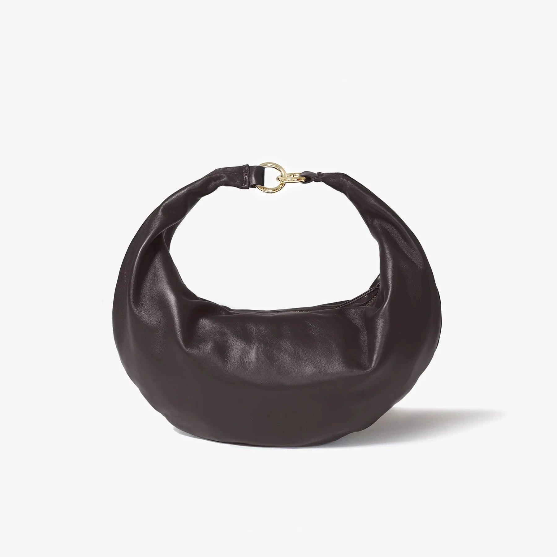 chocolate brown leather bag