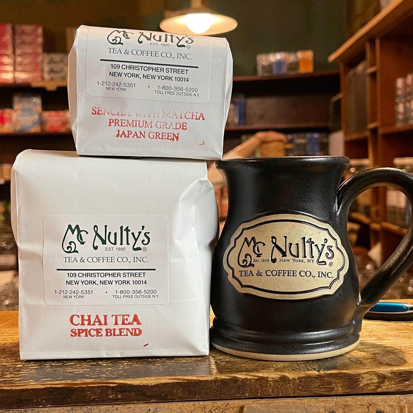 chai tea and mug from mcnultys