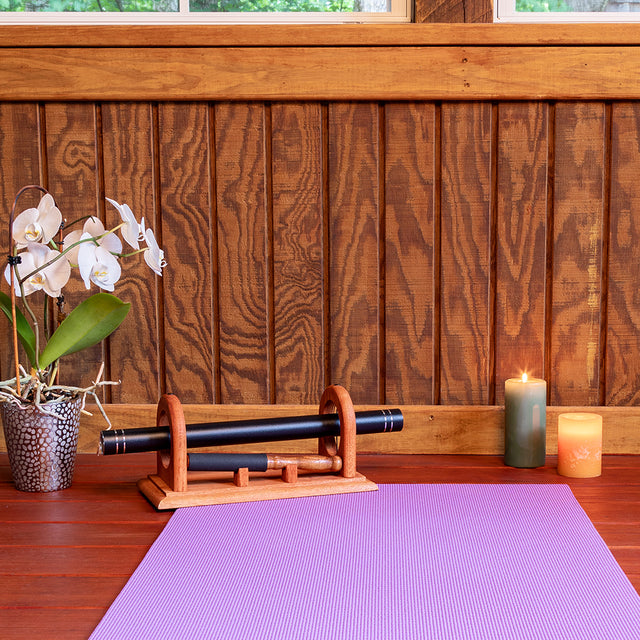 meditation chime near yoga mat