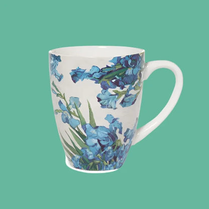 mug with irises