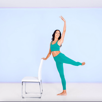 woman leading a barre class