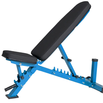 blue and black workout bench