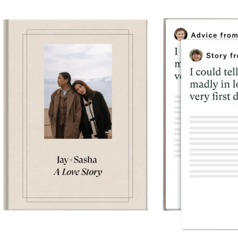 couple photo with book cover that says Jay and Sasha A Love Story