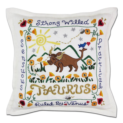 Zodiac Embroidered Pillows